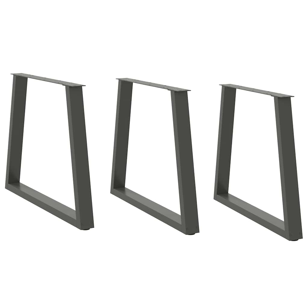 Couchtischbeine V-Form 2 Stück Schwarz 30x(30-31,3) cm Stahl