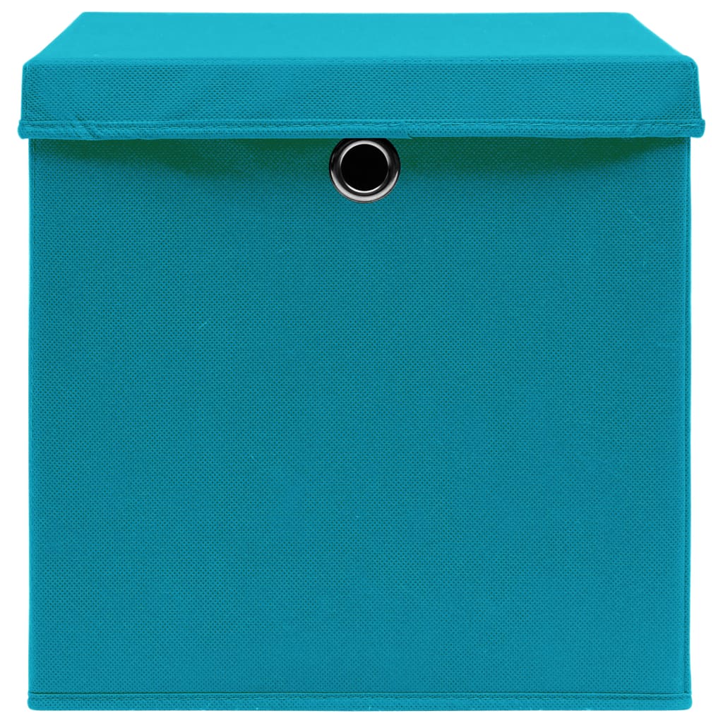 Aufbewahrungsboxen 4 Stk. Blau 32x32x32 cm Stoff