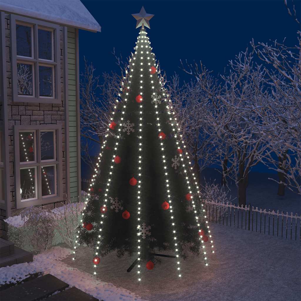 Weihnachtsbaum-Lichternetz mit 180 LEDs Kaltweiß 180 cm