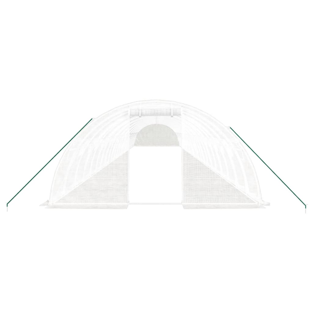 Gewächshaus mit Stahlrahmen Grün 8 m² 4x2x2 m