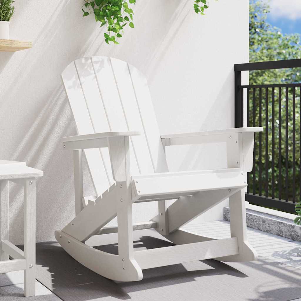 Adirondack-Schaukelstuhl Weiß 92 x 73,5 x 92 cm HDPE