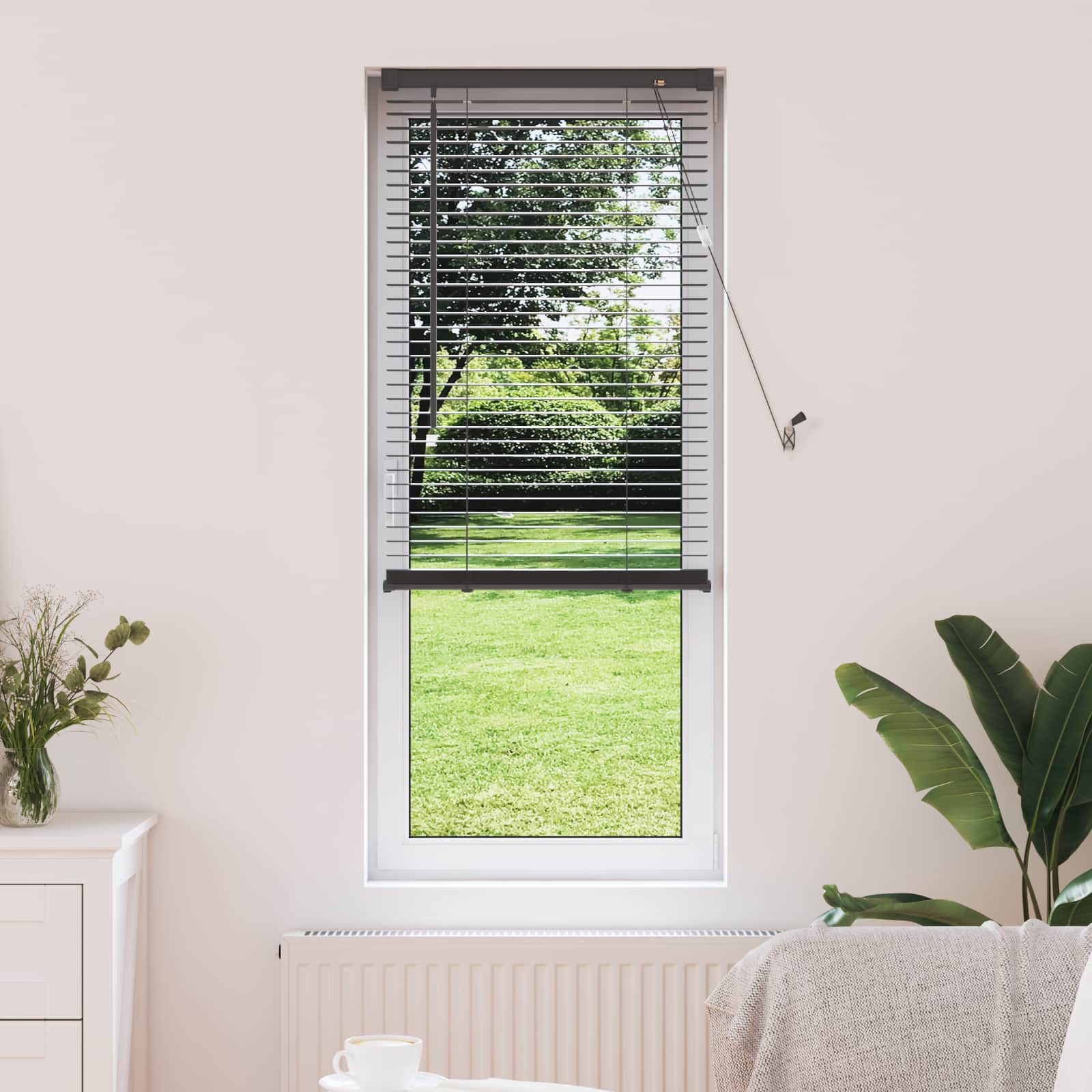 Jalousie Silber Grau 150 x 40 cm 25 mm PVC