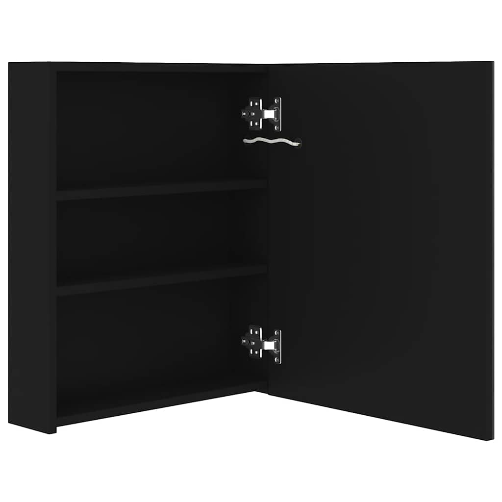 LED-Bad-Spiegelschrank Betongrau 50x14x60 cm