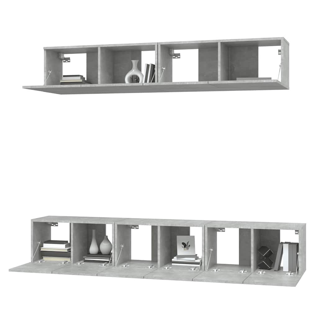 5-tlg. TV-Schrank-Set Weiß Holzwerkstoff