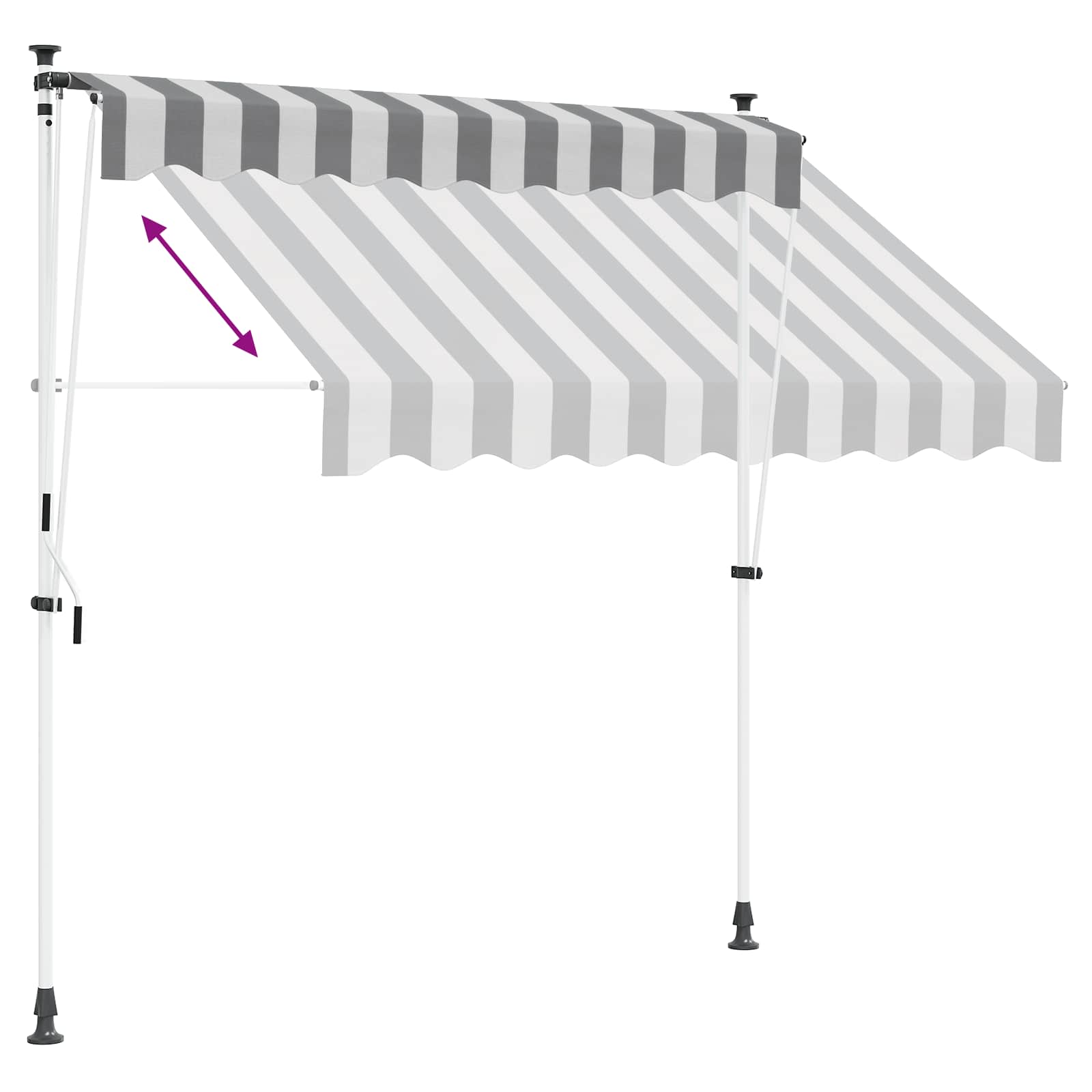 Einziehbare Markise Handbetrieben 150 cm Anthrazit