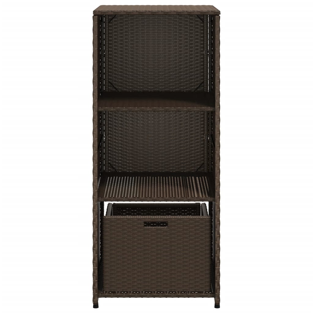 Gartenschrank Schwarz 50x55x115 cm Poly Rattan