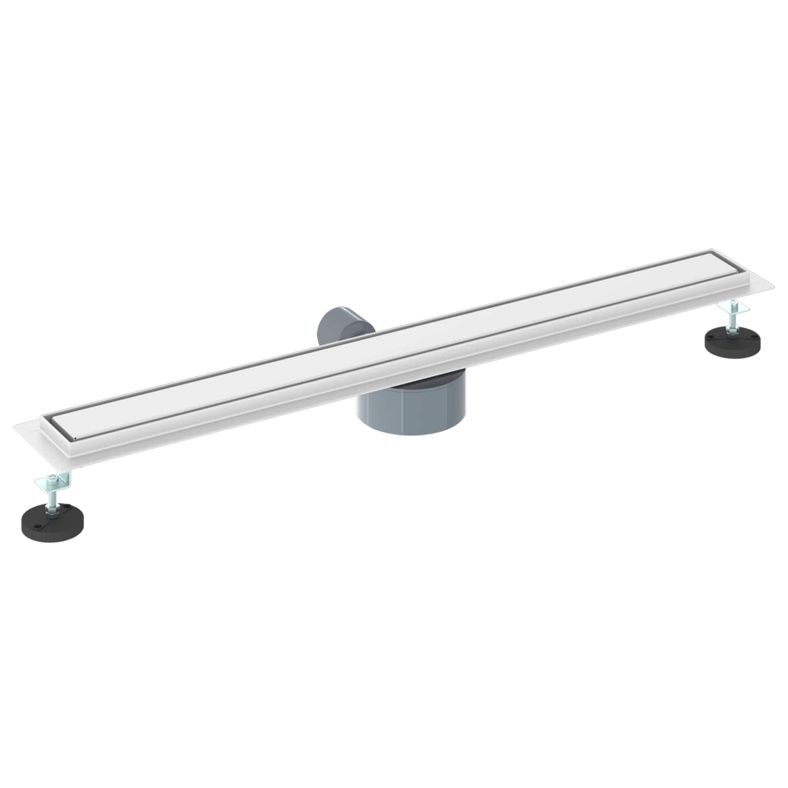 Duschablauf 2-in-1 mit 360° Siphon Silber 54 x 11 x 9,5 cm