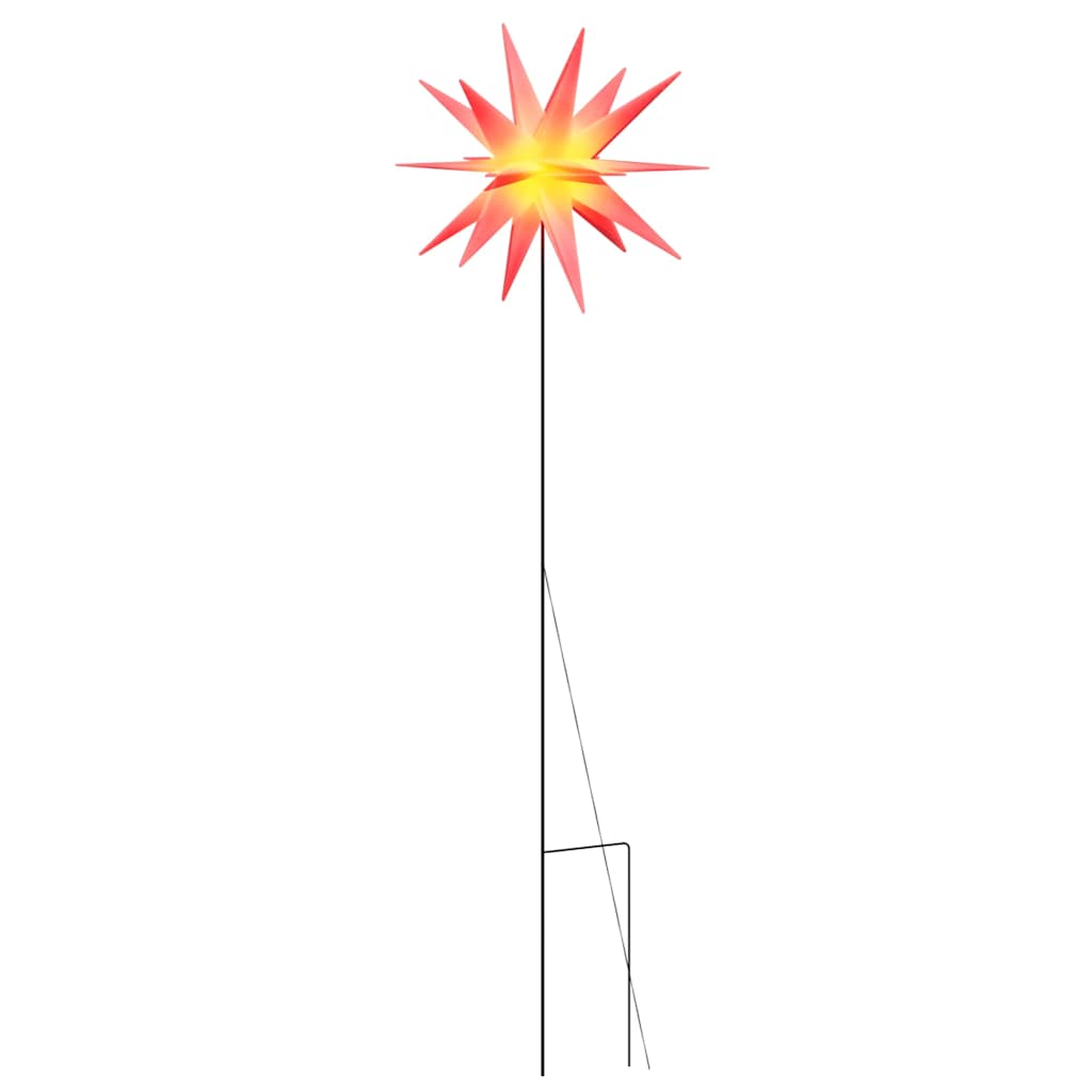 LED-Weihnachtssterne 3 Stk. mit Erdspießen Faltbar Gelb 57 cm