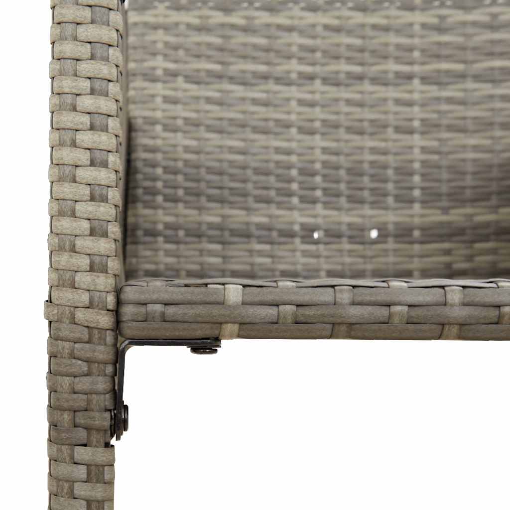 Garten-Barhocker 2 Stk. Schwarz Poly Rattan