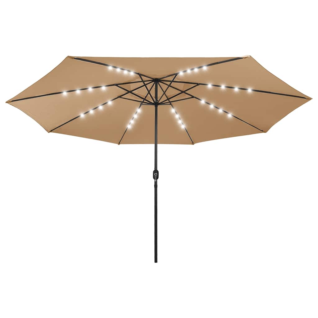 Sonnenschirm mit LED-Beleuchtung 400 cm Sandweiß