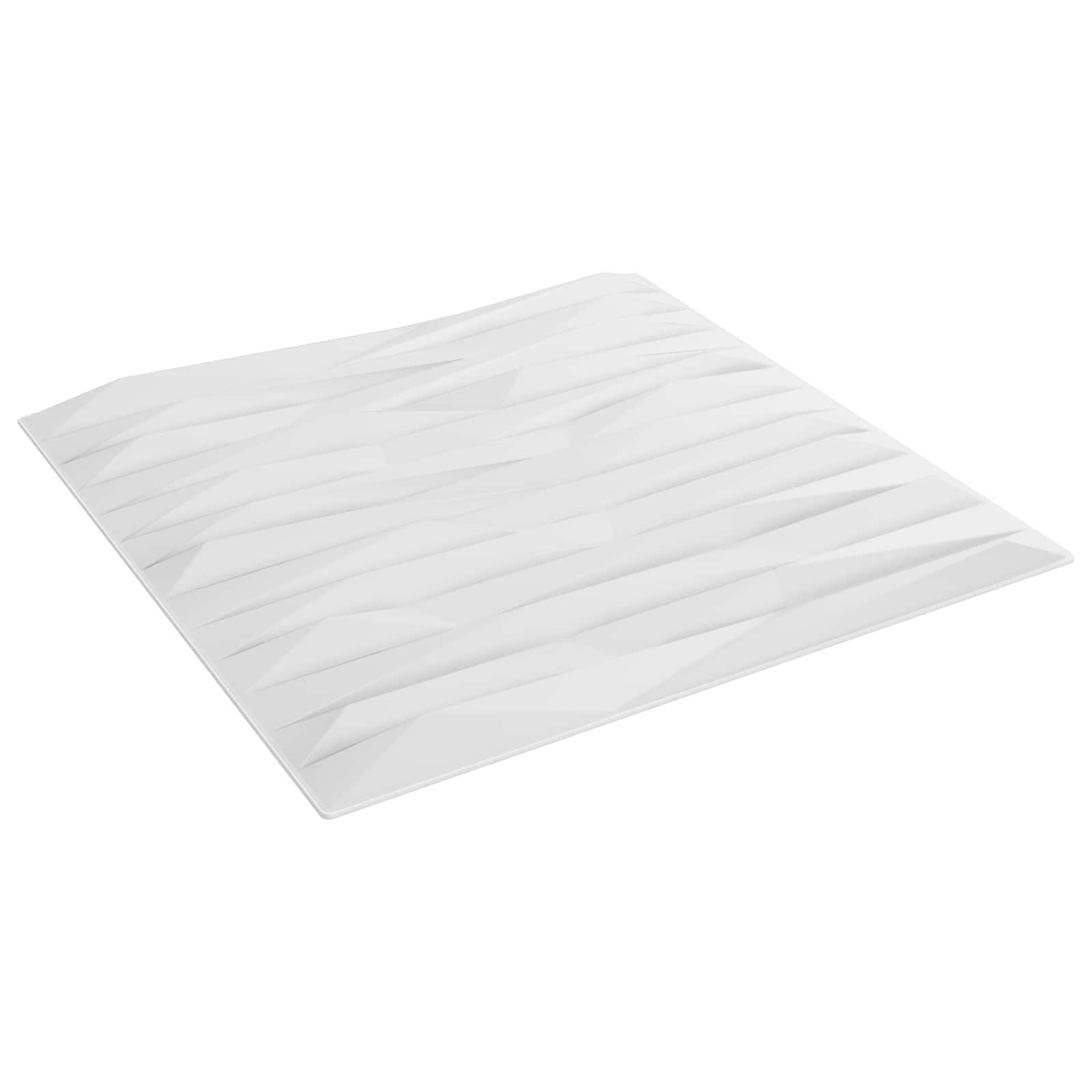 Wandpaneele 12 pcs Diamant Weiß 50 x 50 cm XPS Schaum