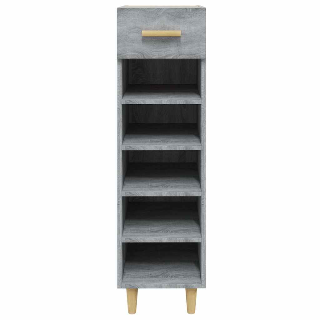 Schuhschrank Betongrau 30x35x105 cm Holzwerkstoff