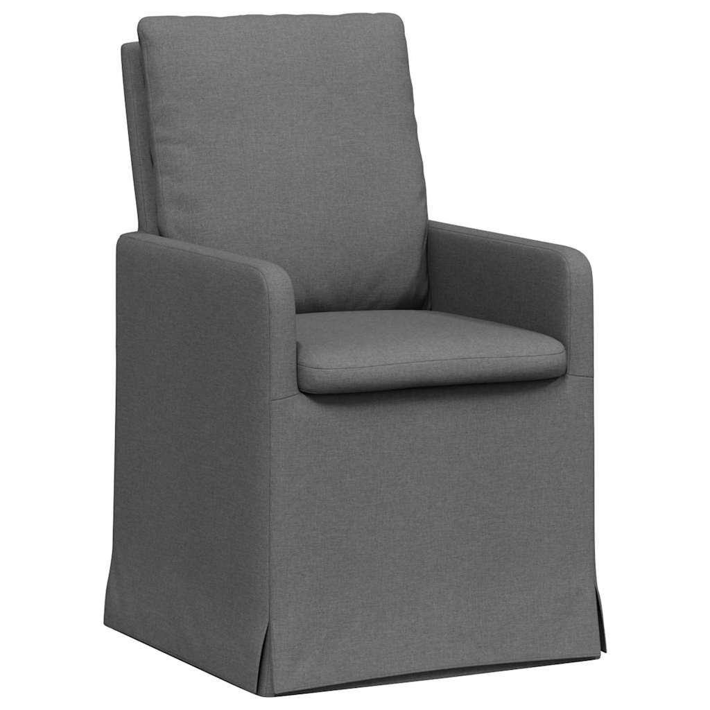 Esszimmerstühle 2 pcs Hellgrau 57 x 67 x 98 cm Stoff