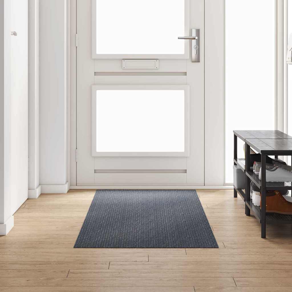 Teppichläufer Grau 80 x 150 cm Stoff