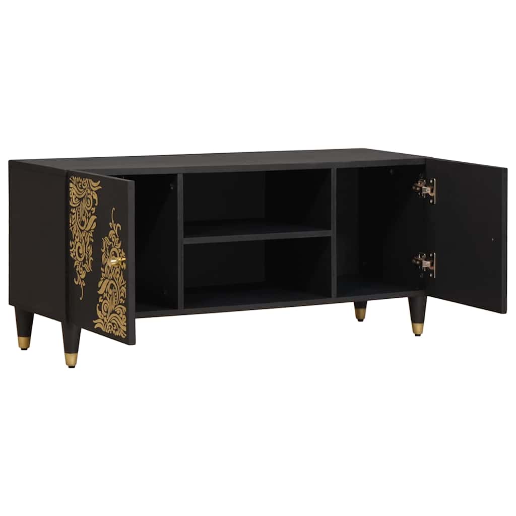 TV-Schränk mit Tür Honigbraun 105 x 33 x 46 cm Massivholz Mango