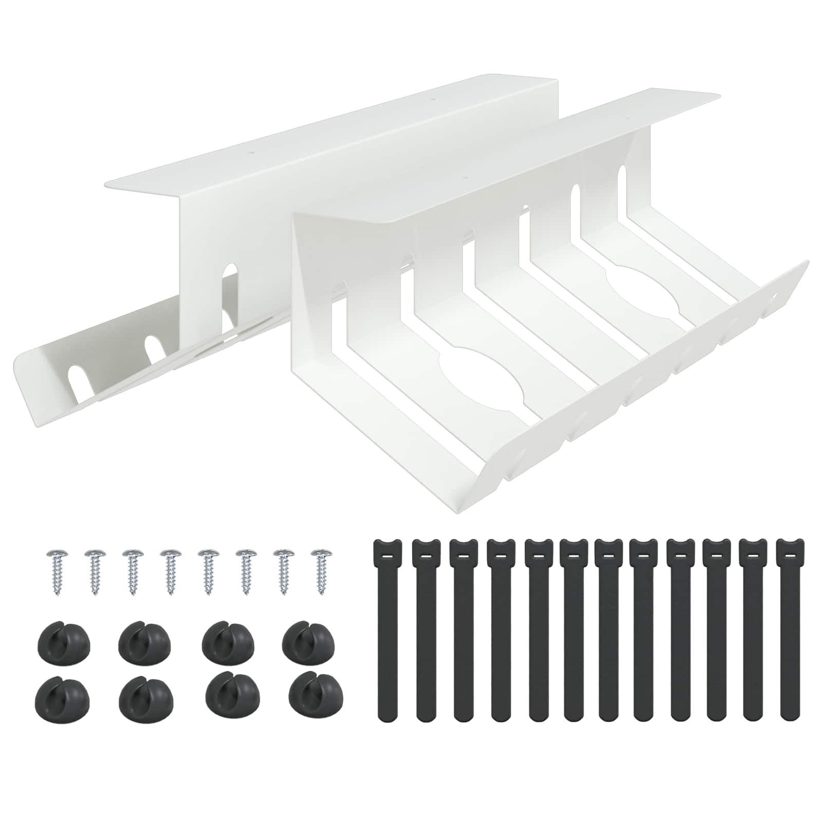 Unter dem Schreibtisch Kabelmanagement Tray 2 Stk. Anthrazit