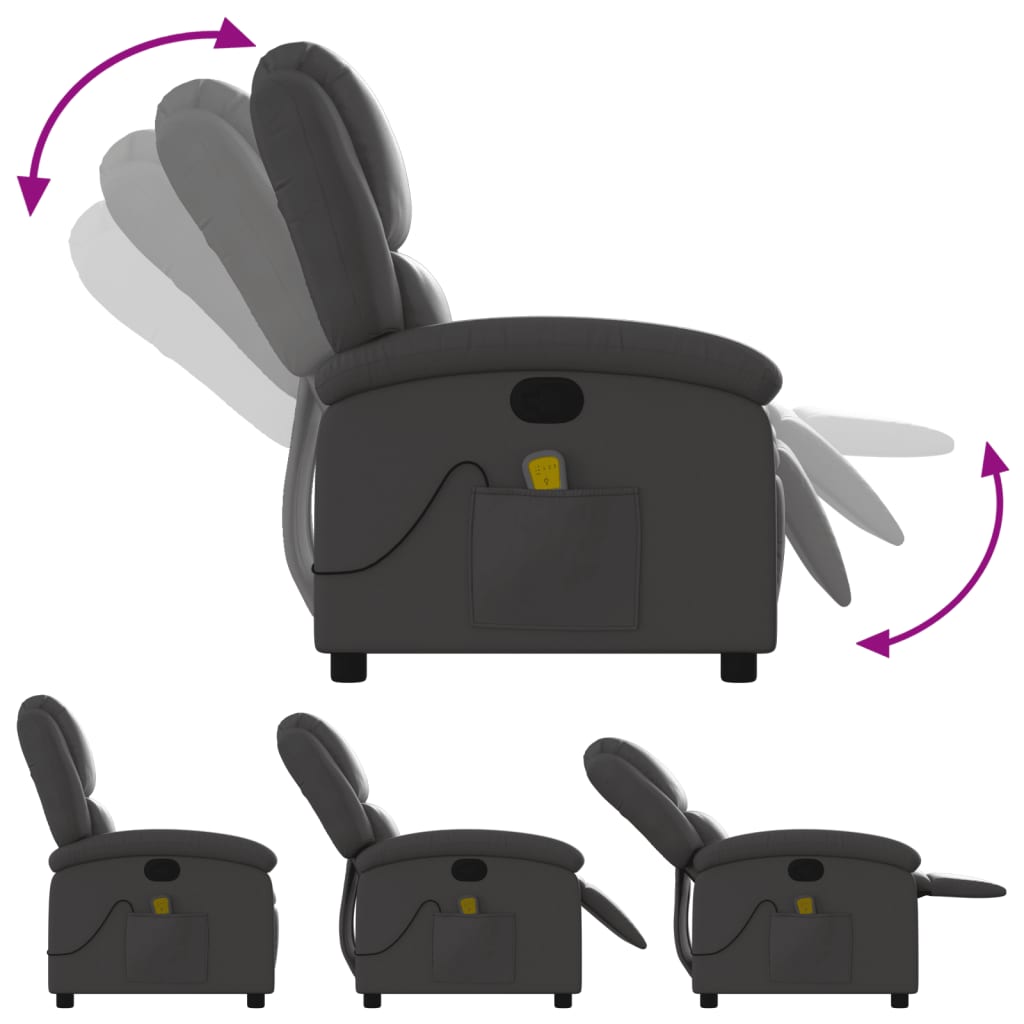 Relaxsessel Echtleder Schwarz
