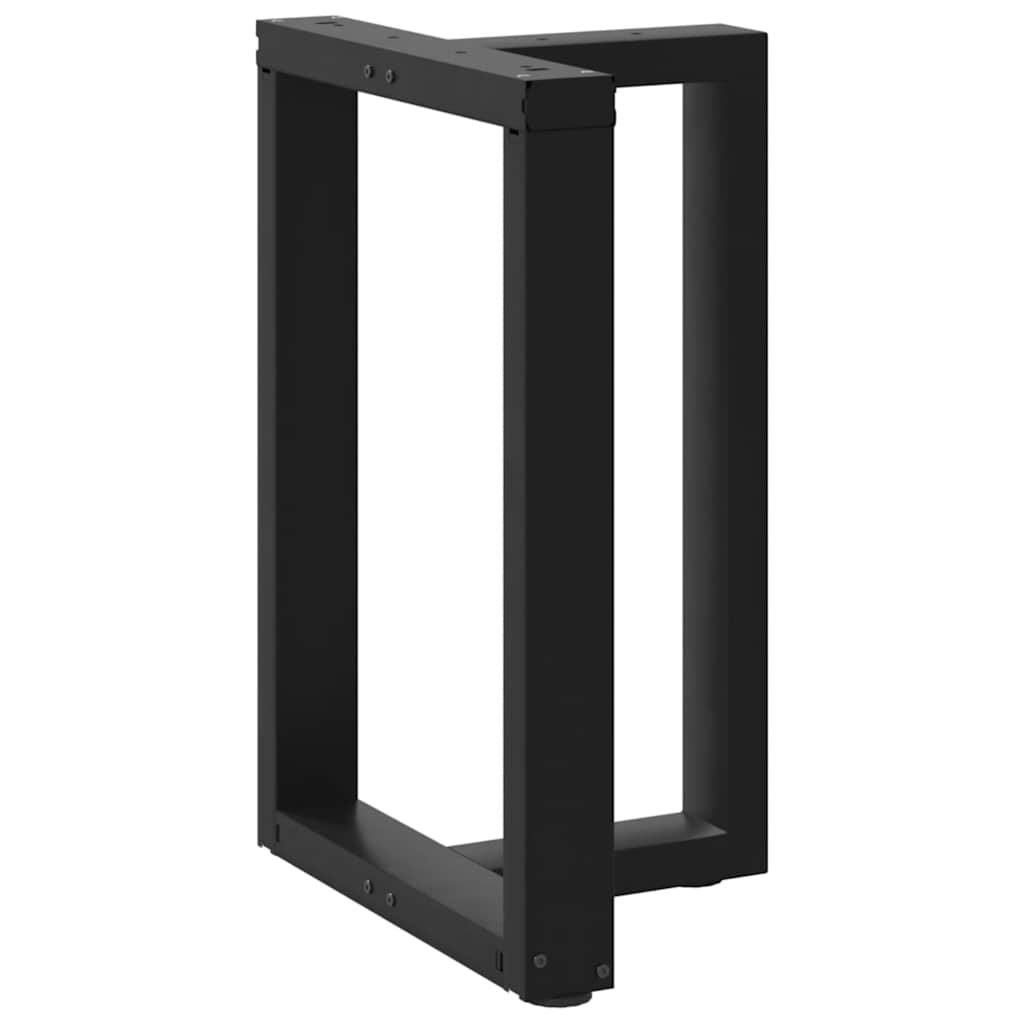 Couchtischbeine T-Form 2 Stk. Schwarz 30x25x(30-31) cm Stahl