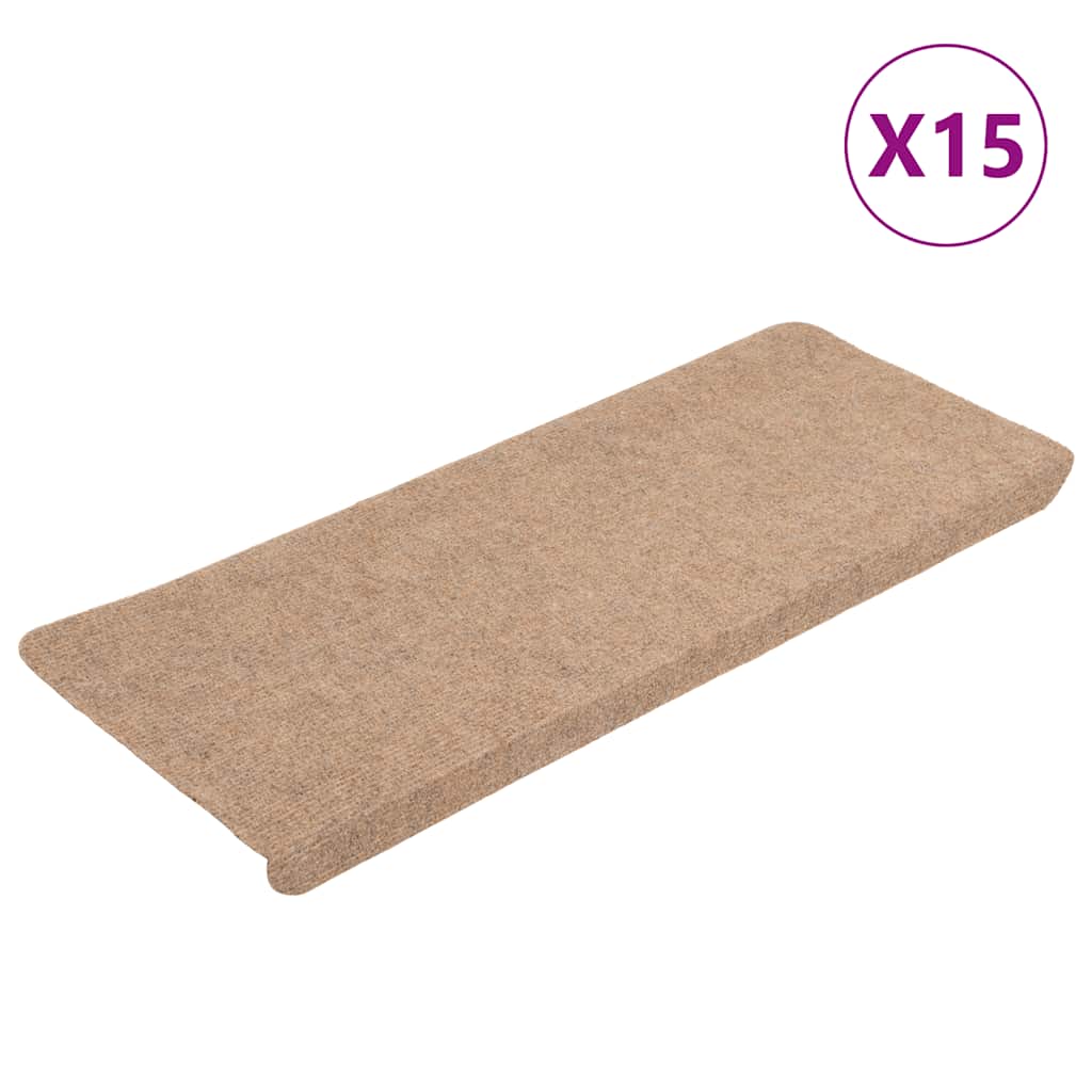 Stufenmatten Selbstklebend 15 Stk. 56x17x3 cm Beige