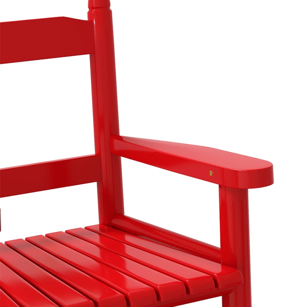 Schaukelstuhl für Kinder Schwarz Massivholz Pappel