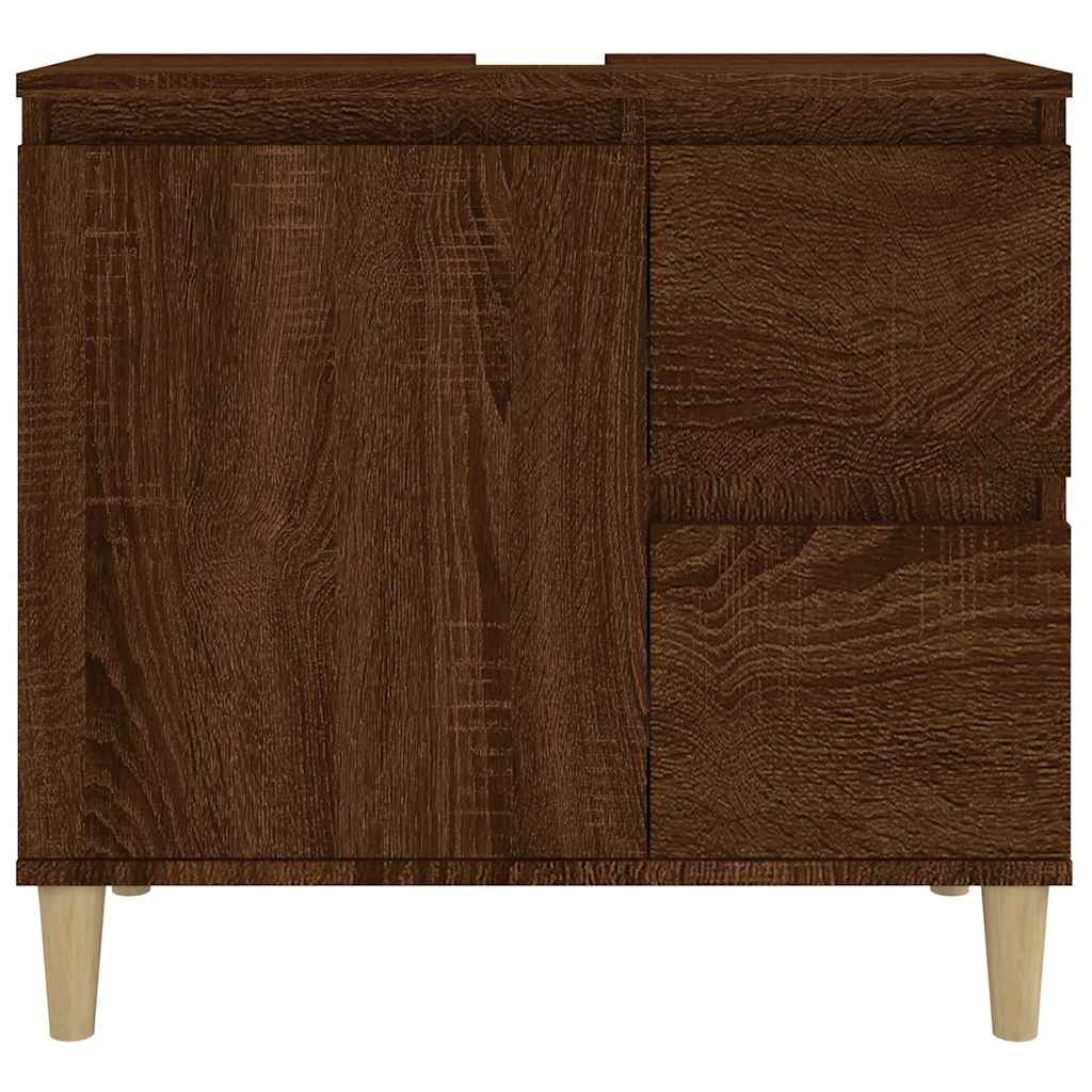 Badschrank Weiß 65x33x60 cm Holzwerkstoff