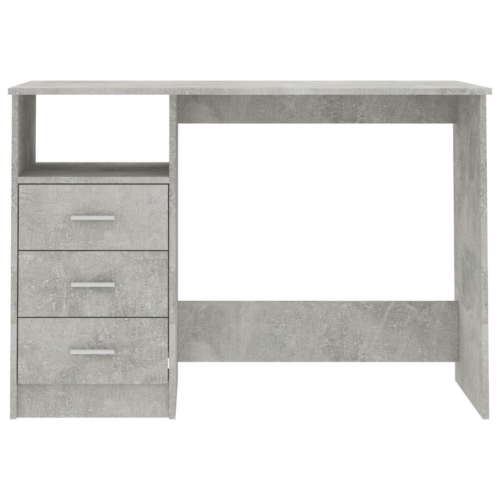 Schreibtisch mit Schubladen Weiß 110x50x76 cm Holzwerkstoff