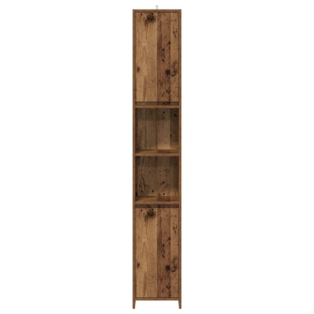 Badezimmerschrank Weiß 30x30x183,5 cm Holzwerkstoff