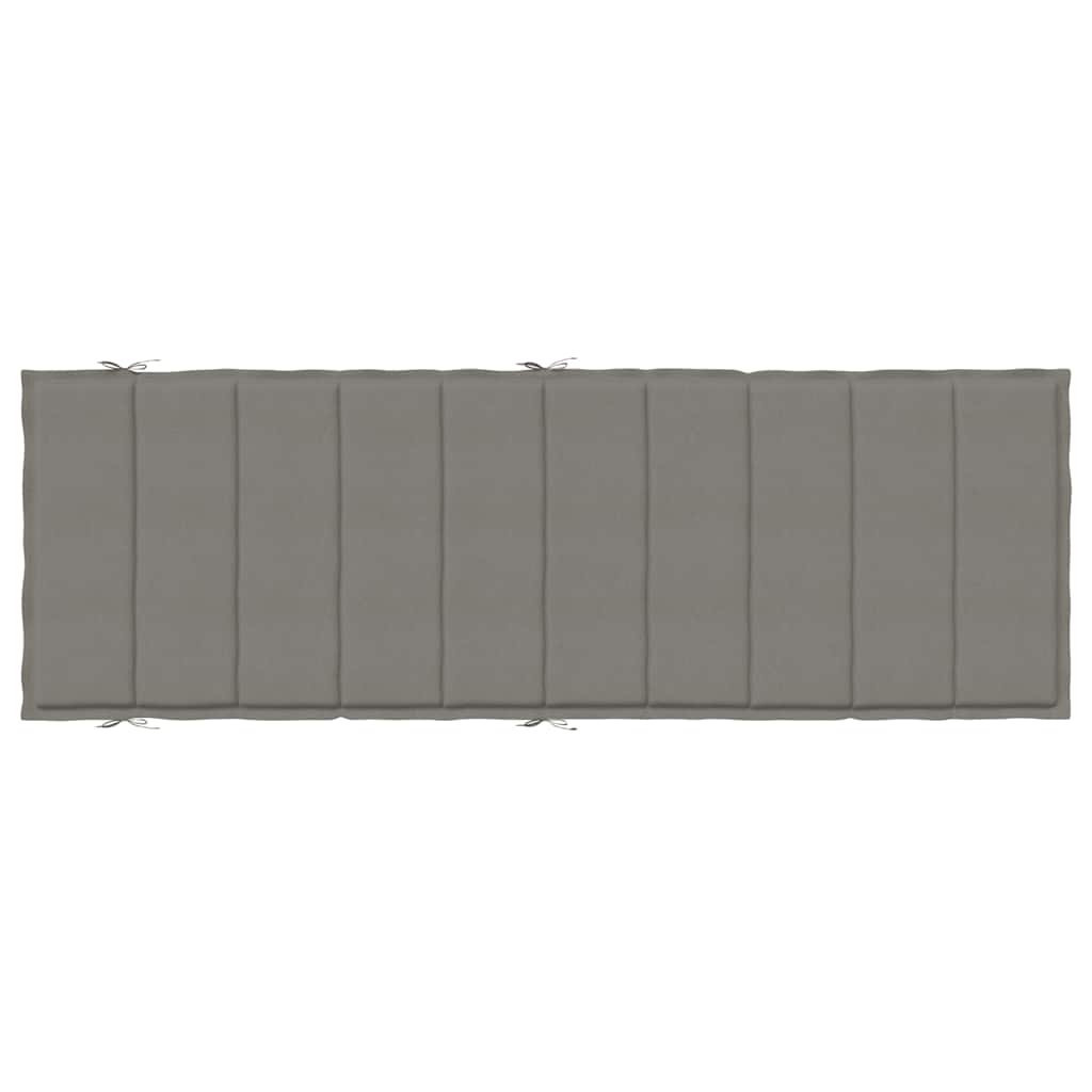 Sonnenliegen-Auflage Melange Anthrazit 186x58x4 cm Stoff