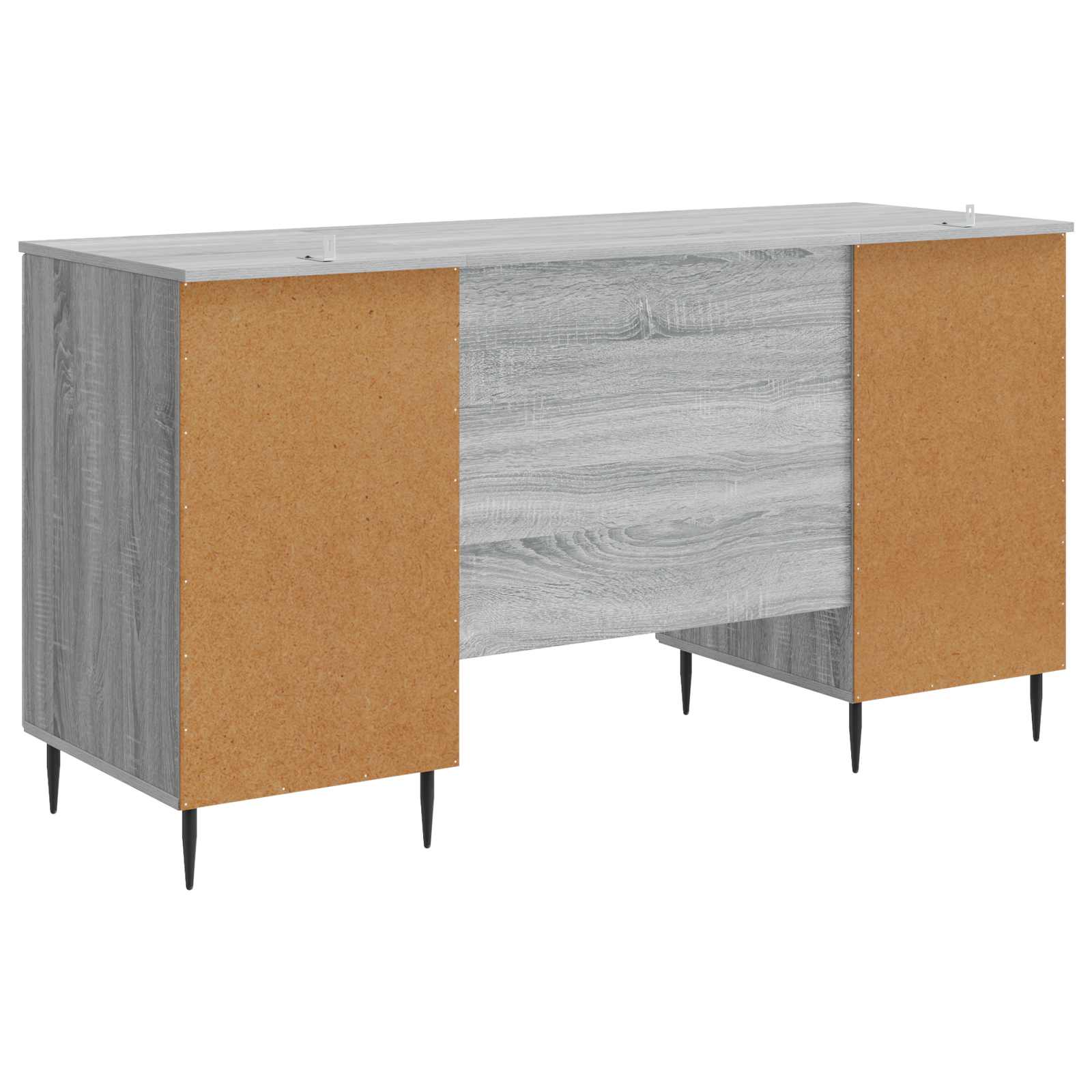 Schreibtisch mit Regal Schwarz 142,5 x 50 x 75 cm Holzwerkstoff