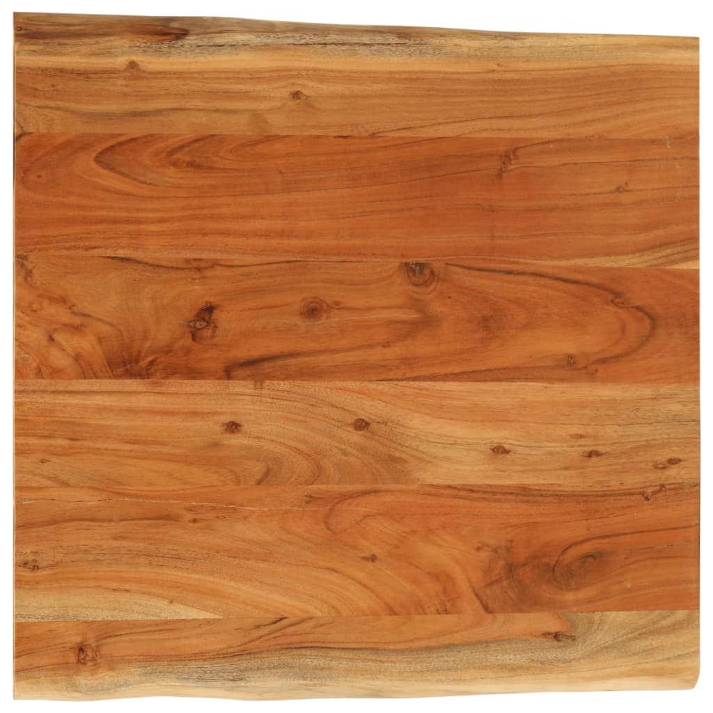 Tischplatte 40x40x2,5 cm Rechteckig Massivholz Akazie Baumkante