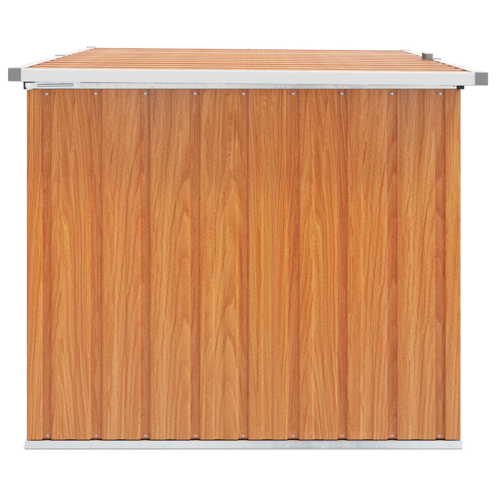 Außenlagerbox Holz 109 x 67 x 65 cm Verzinkter Stahl