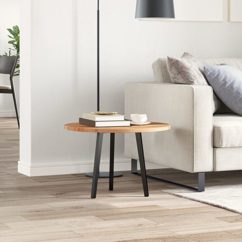 Tischplatte Rund Ø40x2 cm Massivholz Akazie