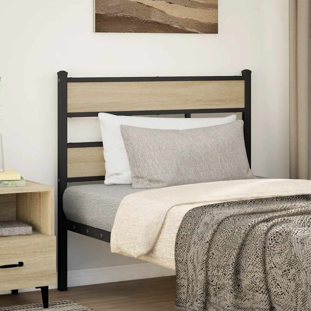 Ersatz-Kopfteil Räuchereiche 100 cm Eisen und Holzwerkstoff