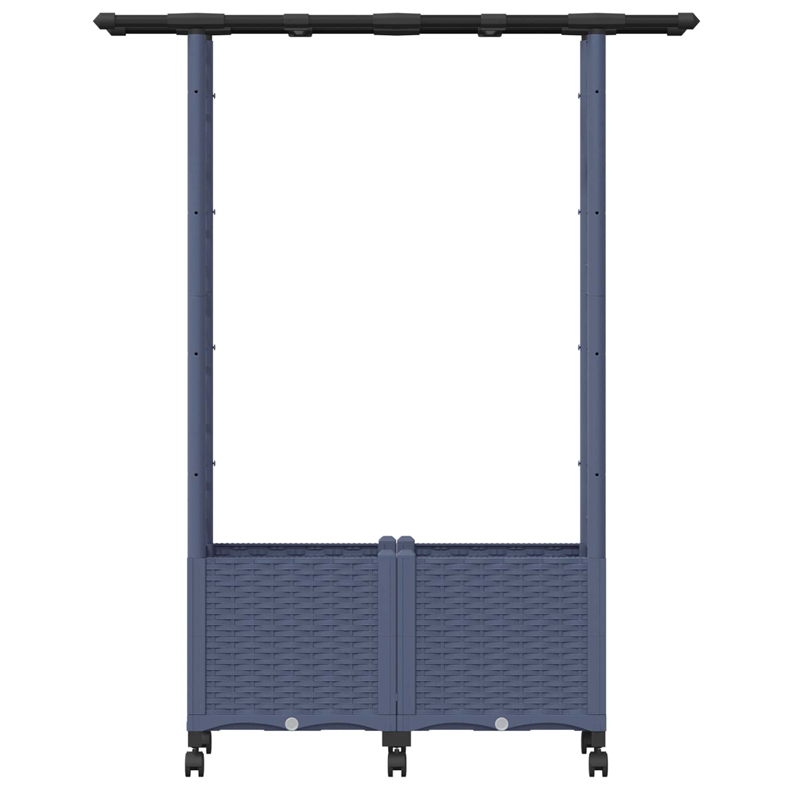 Hochbeet mit Rankgitter und Dach Braun 124 x 40 x 123 cm PP