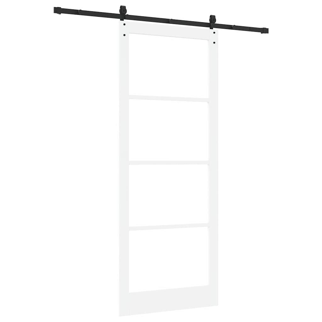 Schiebetür Natur 61 x 198,5 cm Massivholz Kiefer und Glas