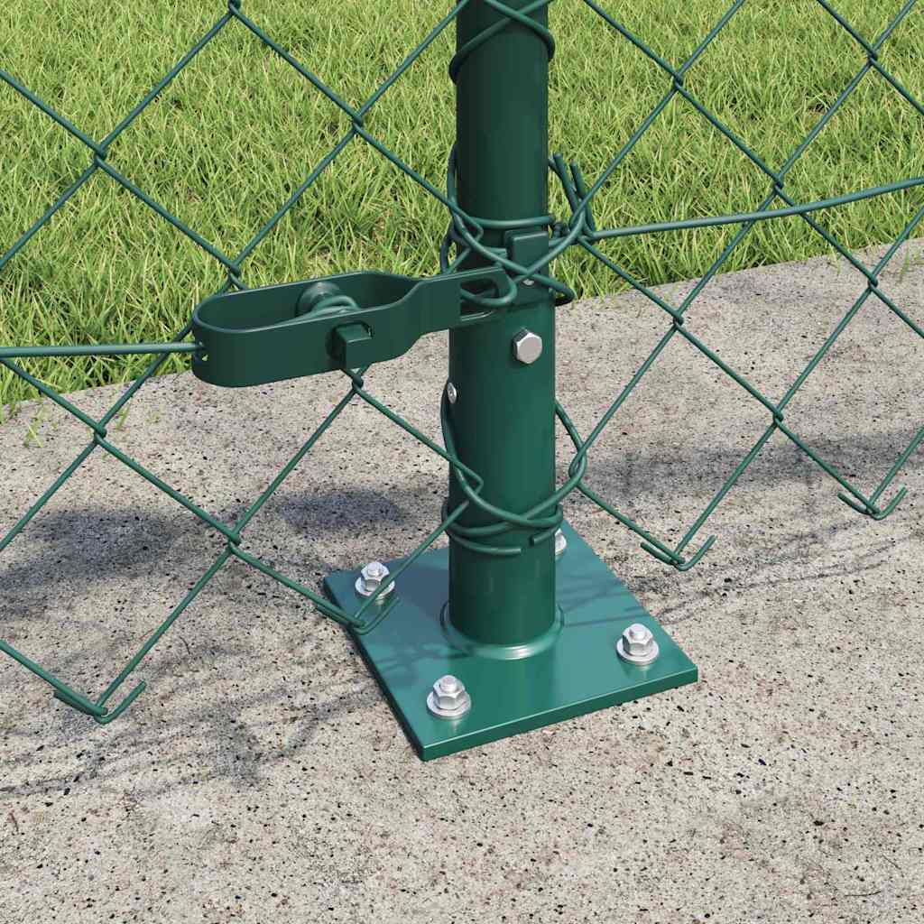 Outdoor Kettenglied-Zaun Erdfixierung 10 x 0,4 m Grün Netz