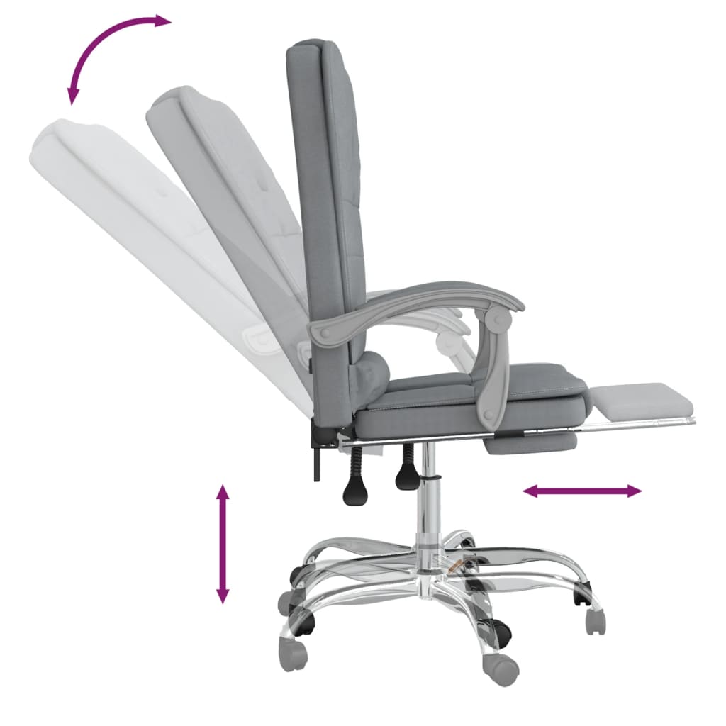 Bürostuhl mit Massagefunktion Taupe Stoff