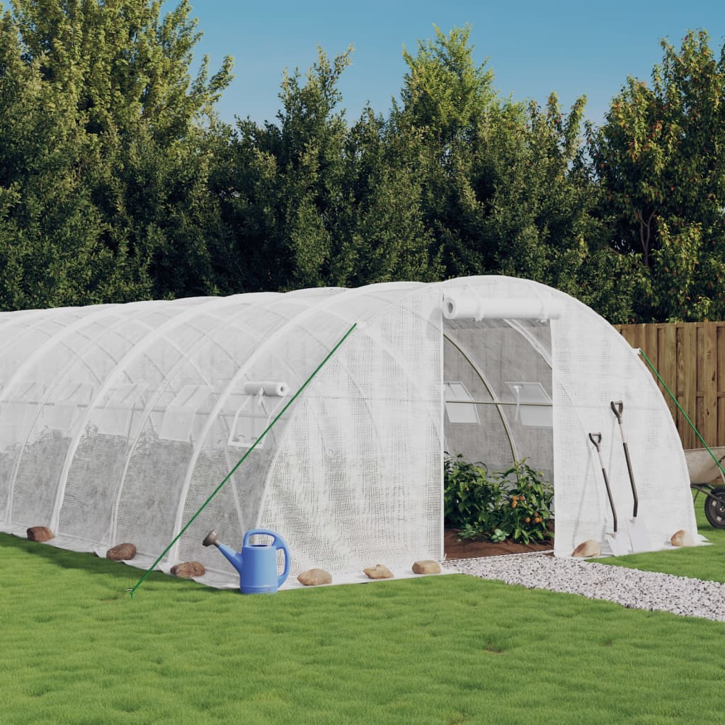 Gewächshaus mit Stahlrahmen Grün 8 m² 4x2x2 m