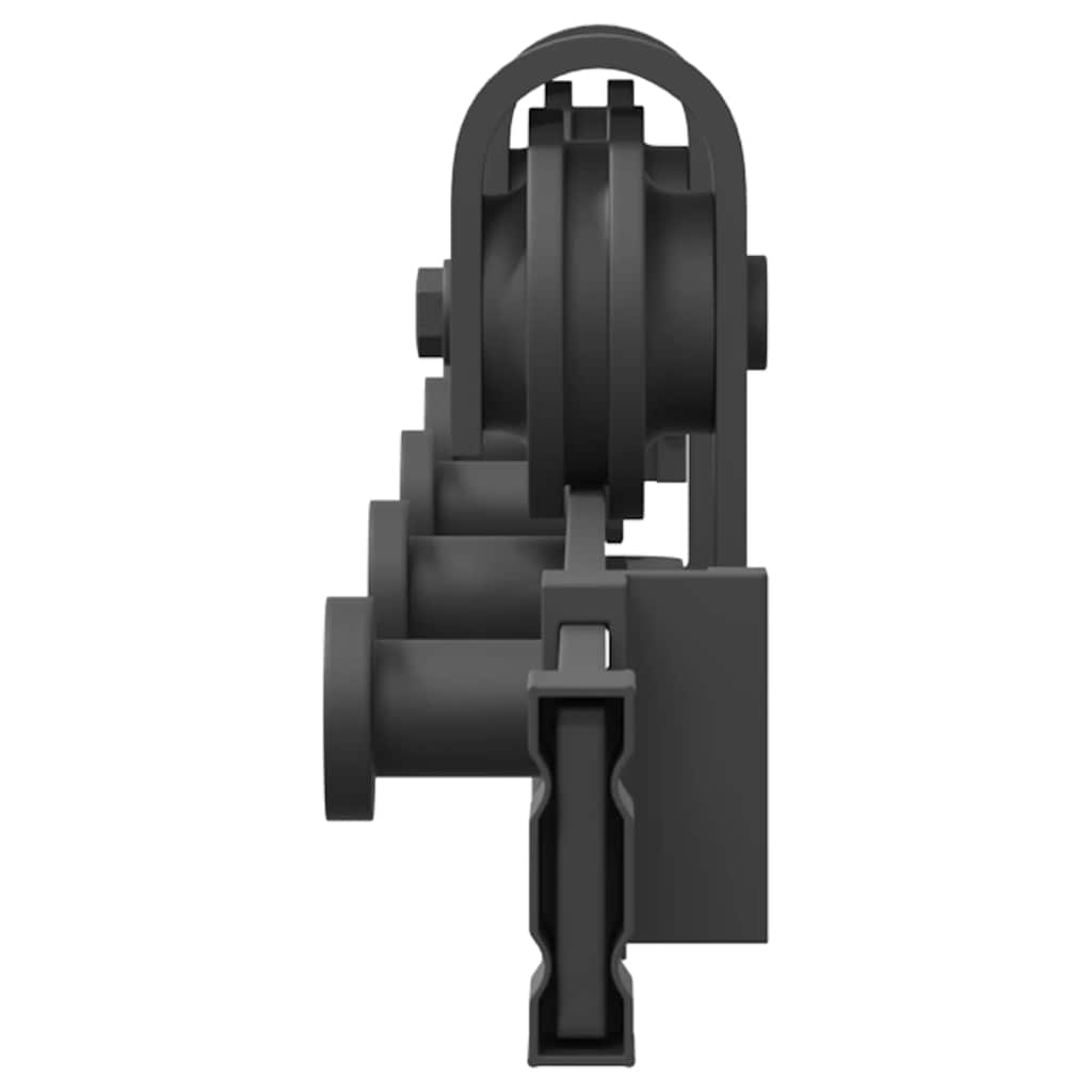 Schiebetürbeschlag-Set 183 cm Stahl Schwarz