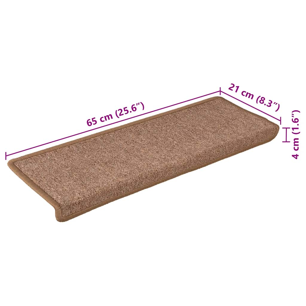 Stufenmatten 15 Stk. 65x21x4 cm Anthrazit Rechteckiger Rand