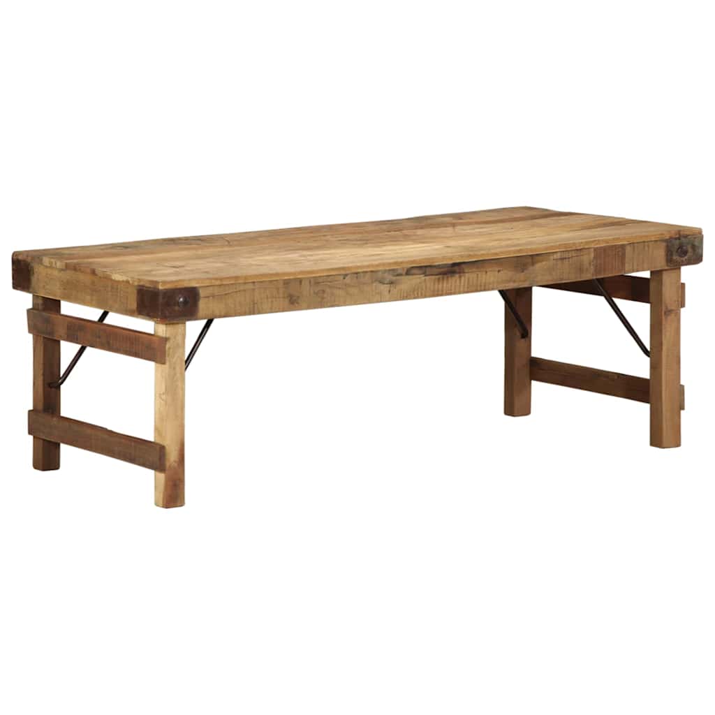 Couchtisch Braun 110 x 55 x 40 cm Massives upgecyceltes Holz