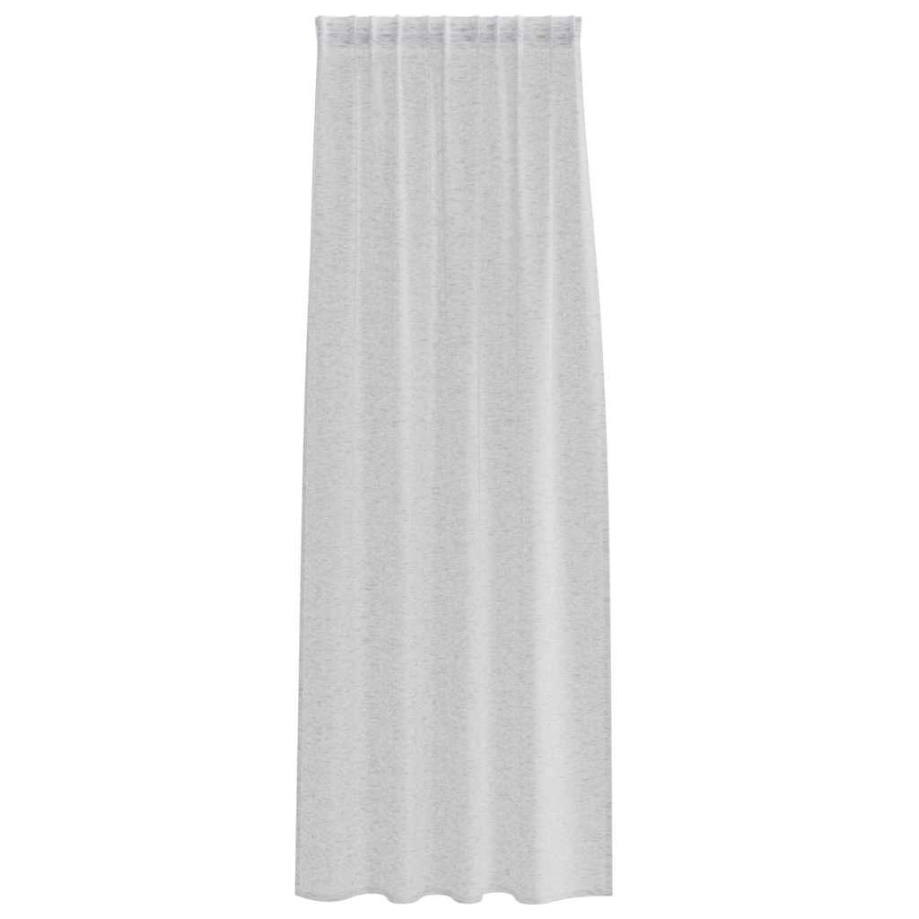 Voile-Vorhang mit Vorhängen 2 pcs Weiß 140 x 140 cm Polyester