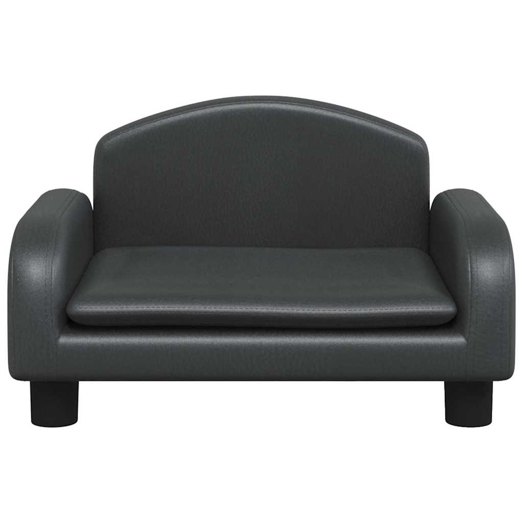 Kindersofa Schwarz 70x45x30 cm Kunstleder