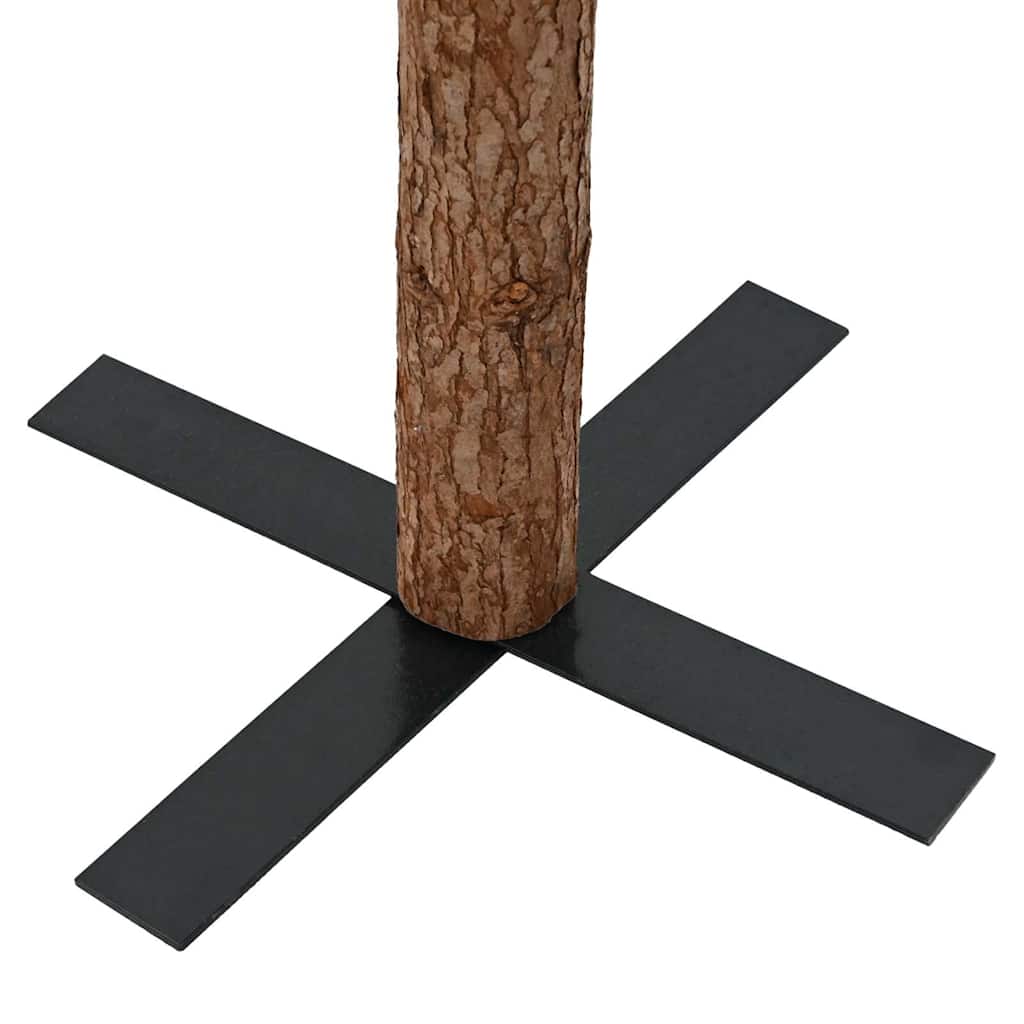 Weihnachtsbaum Schlank mit Echtholz und Zapfen Grün 150 cm PVC