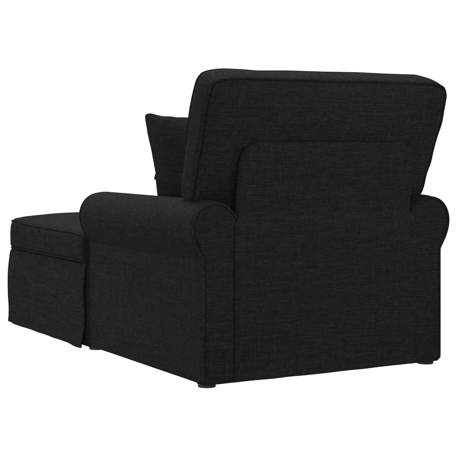 Chaise Lounge mit Rock mit Kissen 3 pcs Hellgrau Stoff
