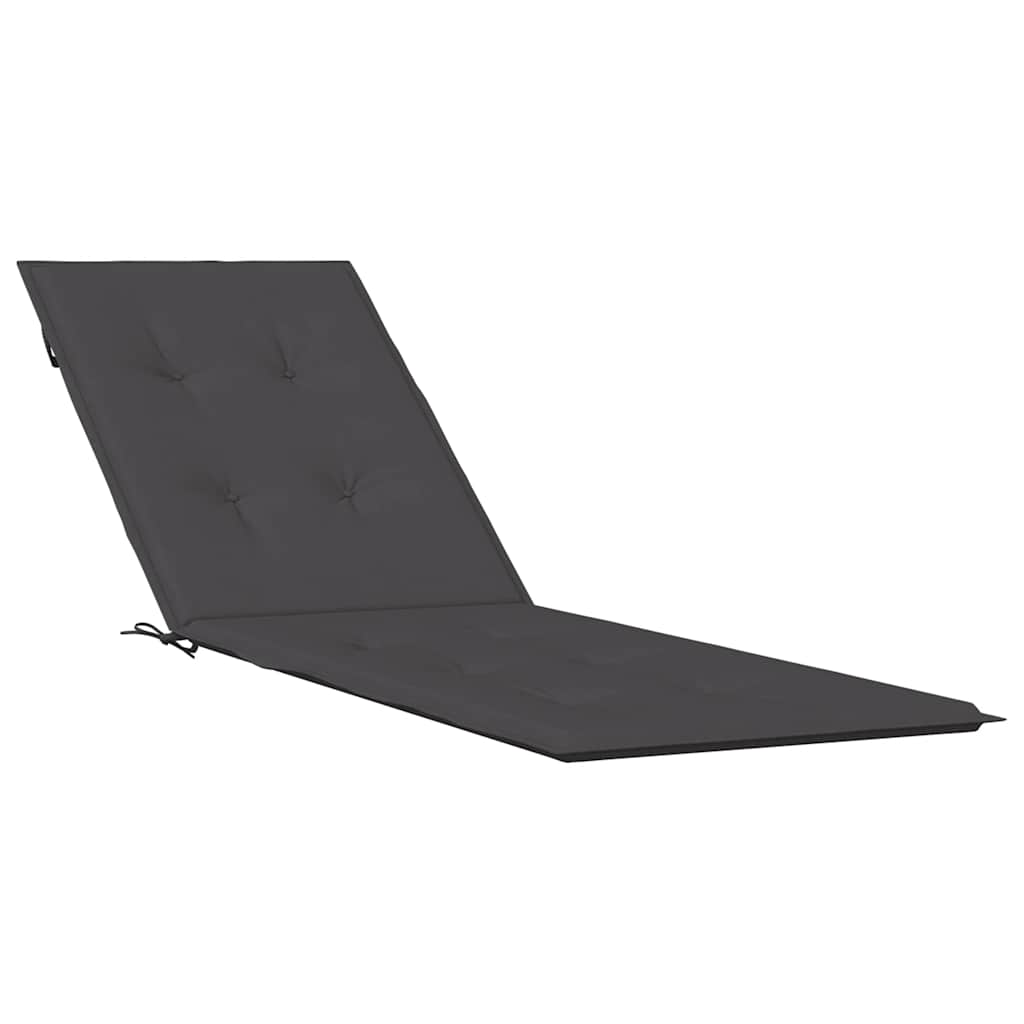 Liegestuhl-Auflage Melange Hellgrau (75+105) x 50 x 4 cm Stoff