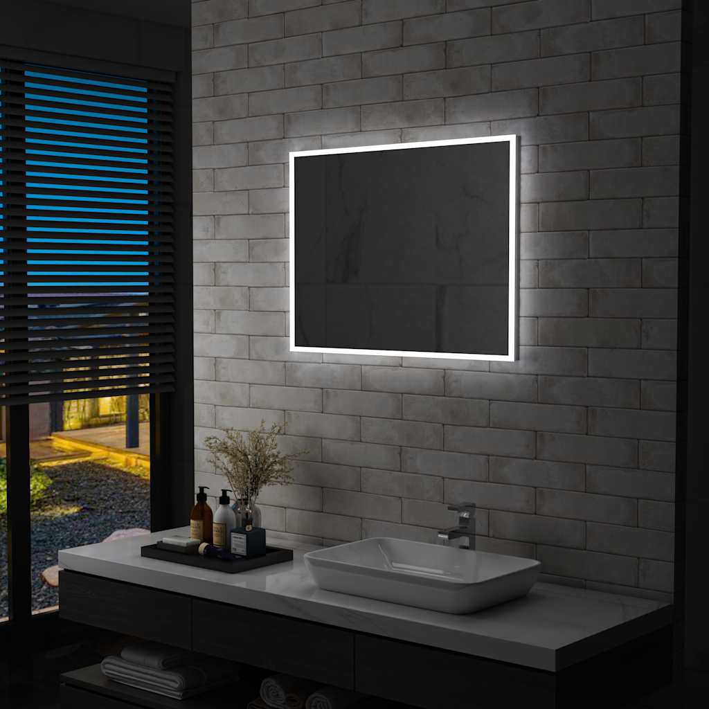 Badezimmer-Wandspiegel mit LEDs 60x50 cm