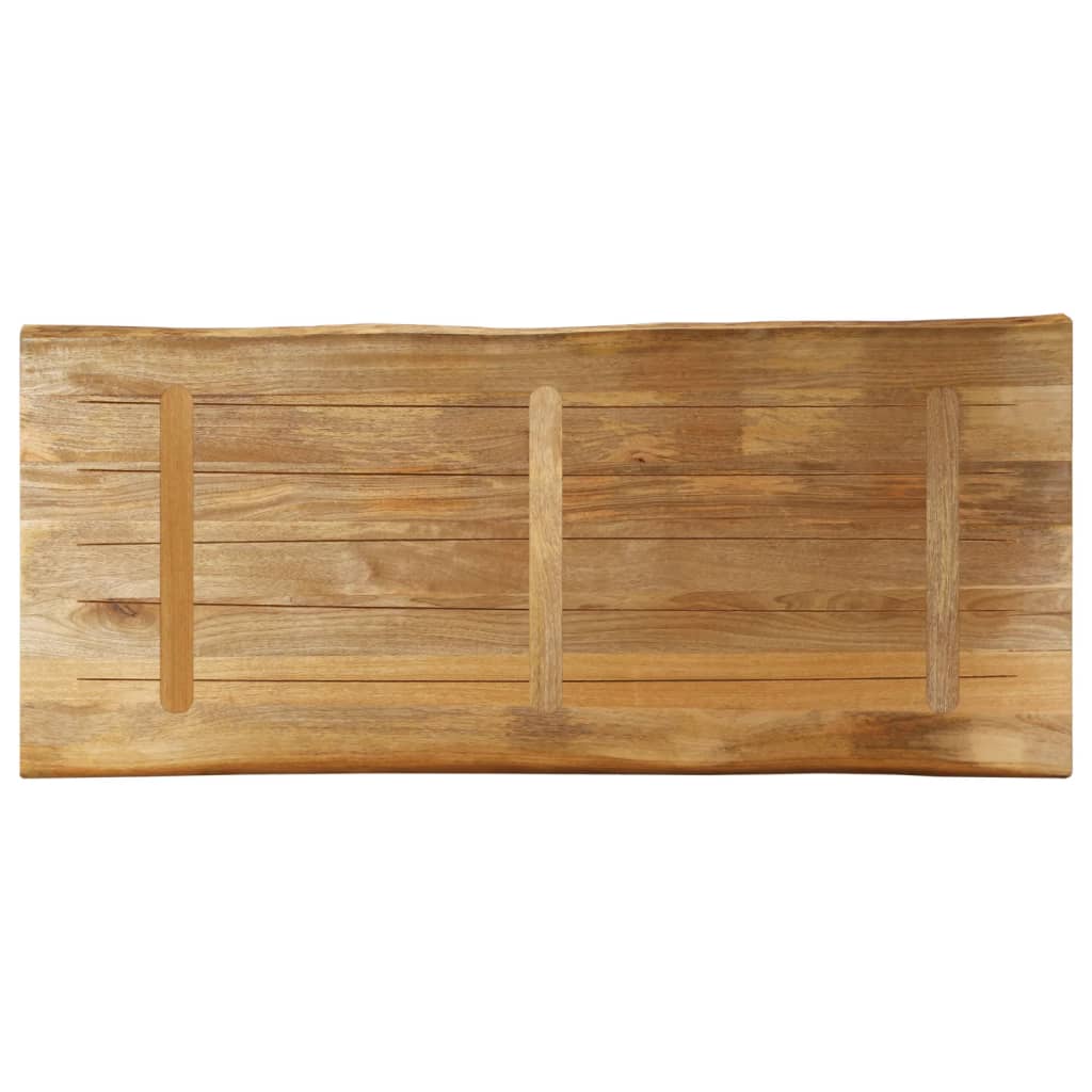 Tischplatte 40x40x2,5 cm Rechteckig Massivholz Akazie Baumkante