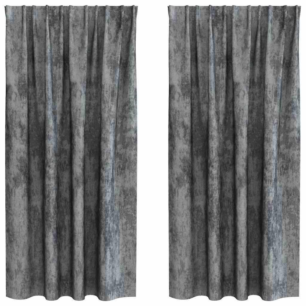 Samtvorhänge mit Vorhängen 2 pcs Weinrot 140 x 140 cm Samt