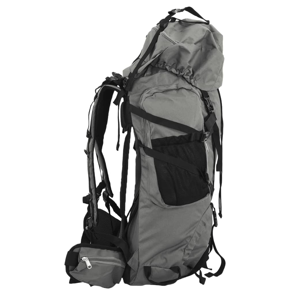 Wanderrucksack Schwarz 60 L Oxford-Gewebe